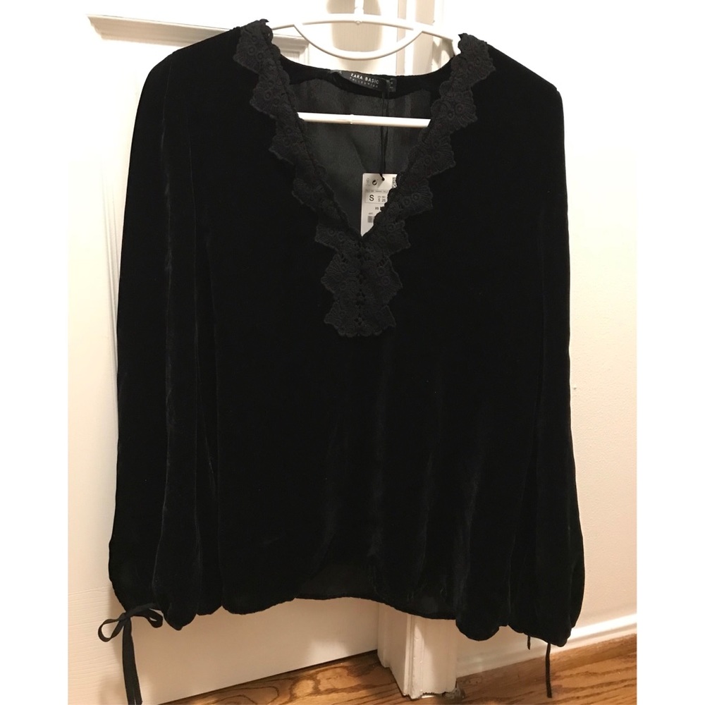 Zara Velvet Blouse